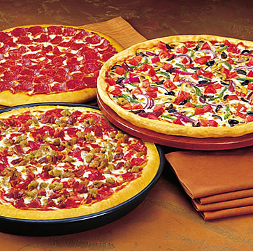 three pizzas